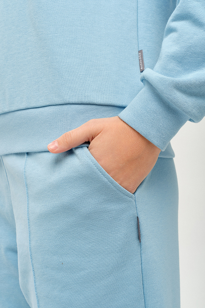 Свитшот из футера Art place Голубой/Зеленая роза_14396