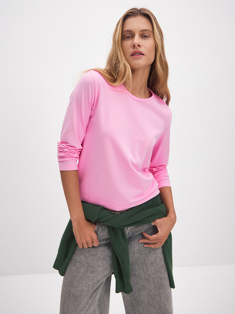 Лонгслив из эластичного хлопка Bloom Розовый_13350