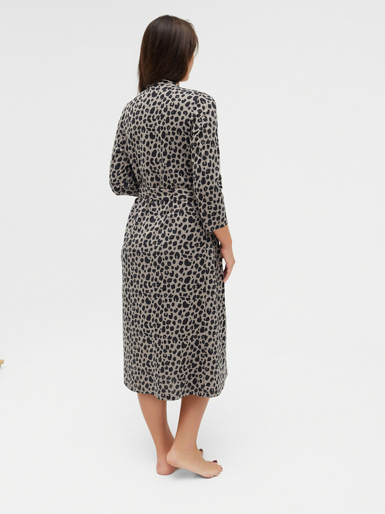 Халат с принтом Kris Серый леопард_11662