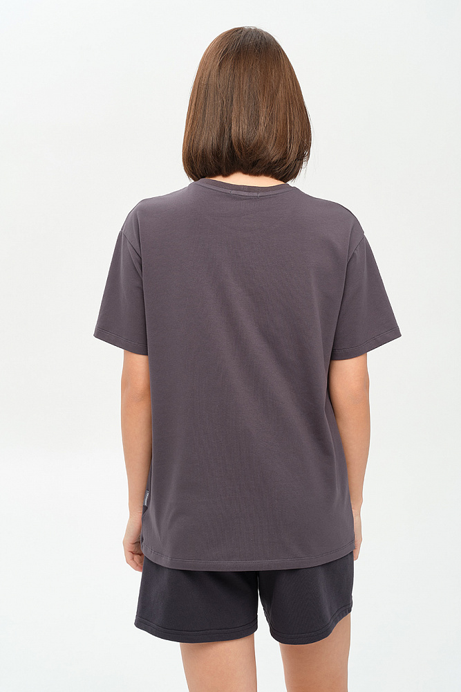 Футболка с принтом Limit Графит/Розовая Роза_14522