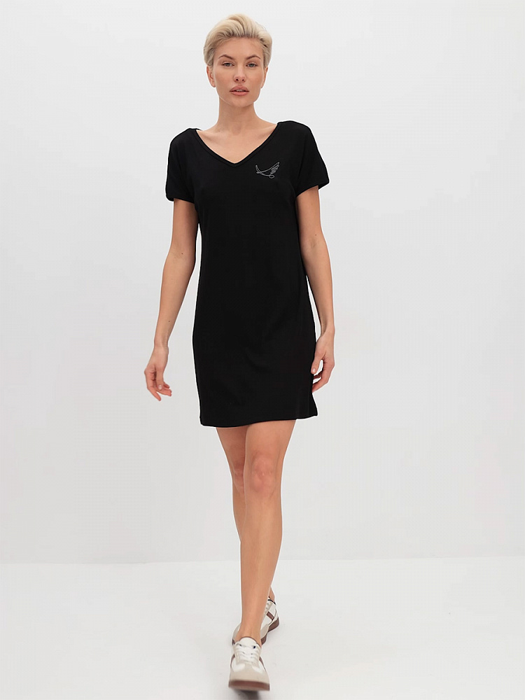 Платье в рубчик Basic Черный_13303