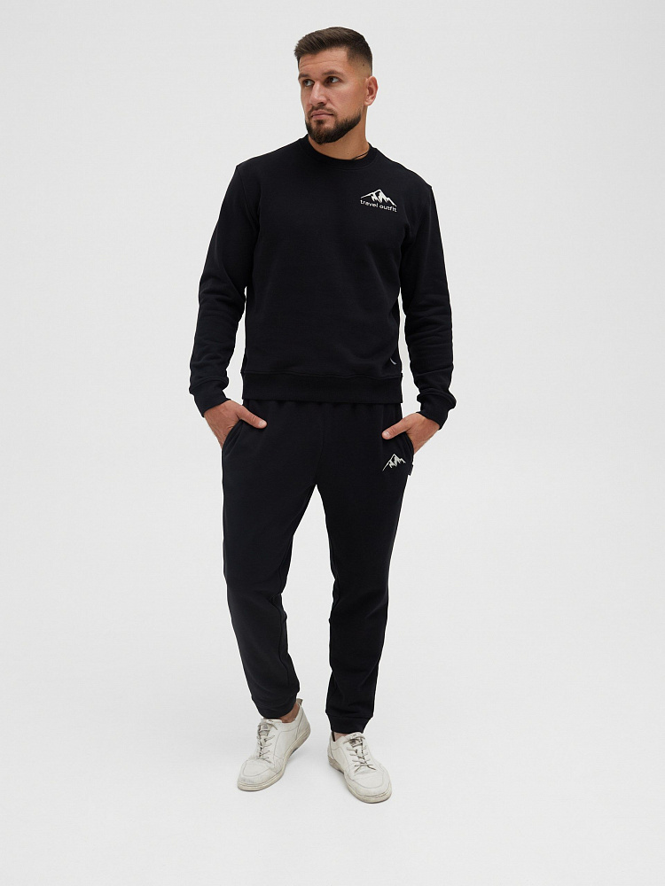 Брюки мужские из футера River Черный_11760